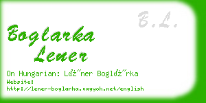 boglarka lener business card